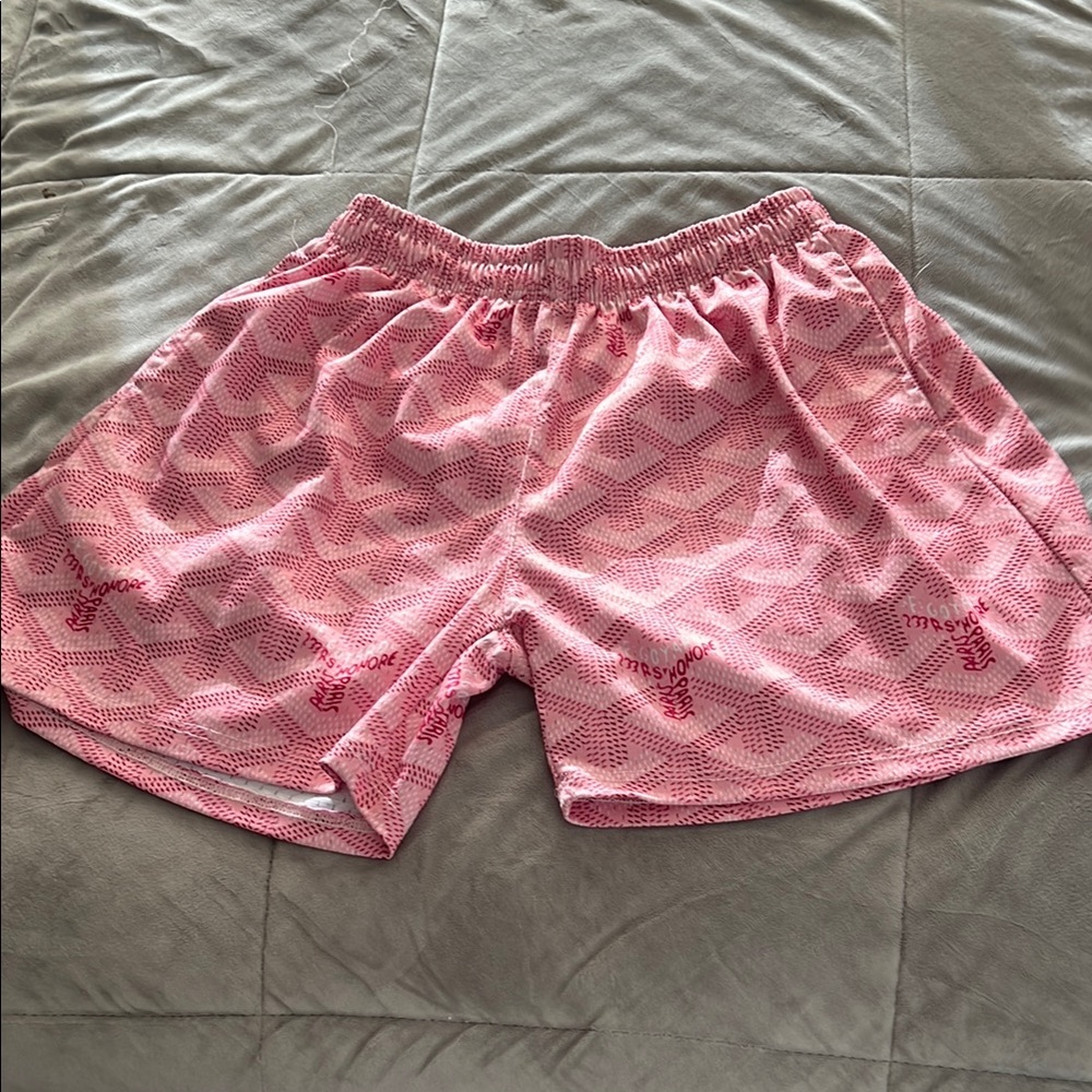 Temptations Pink Athletic Shorts with Elastic Waistband